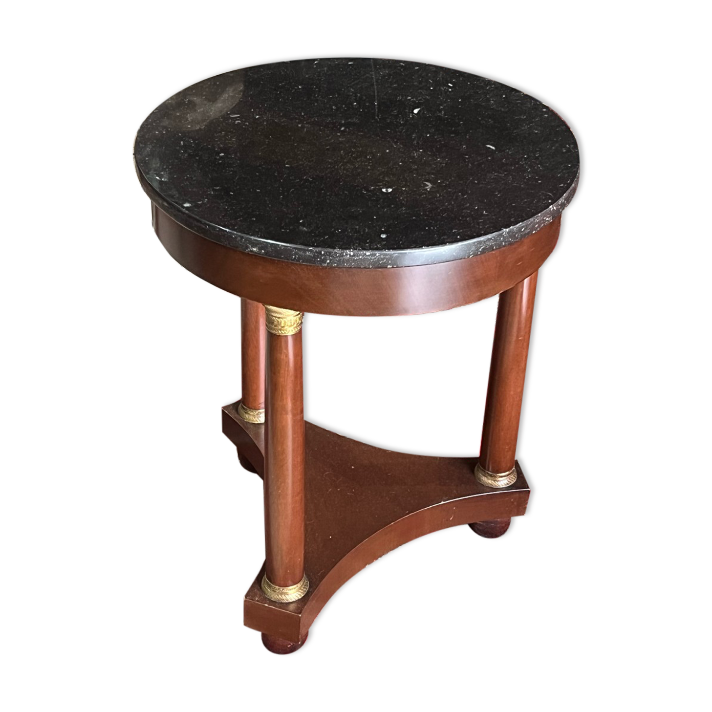 Gueridon style empire marble and bronze