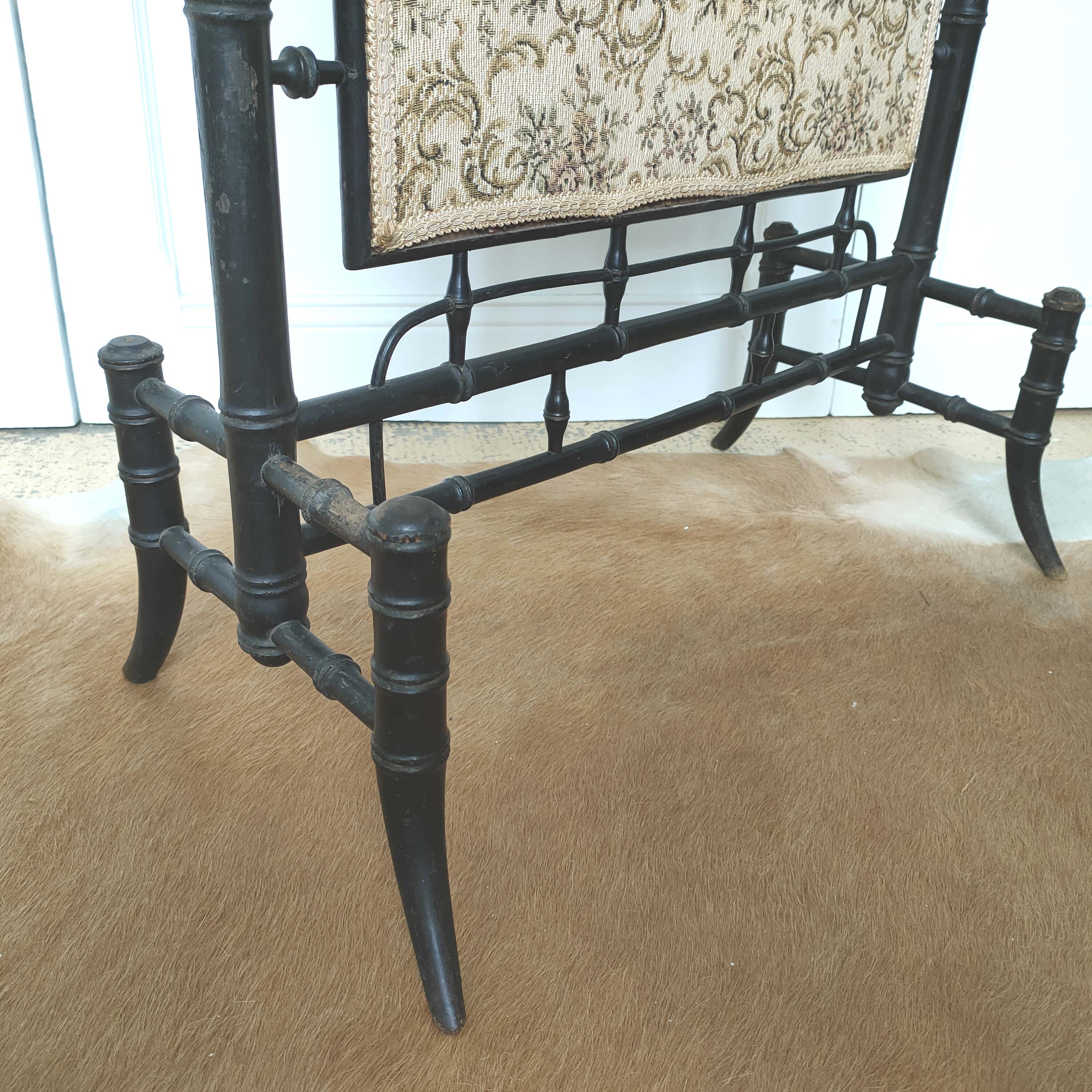 Napoleon III bamboo fireplace screen