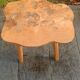 Table d'appoint bois brut style brutaliste organique