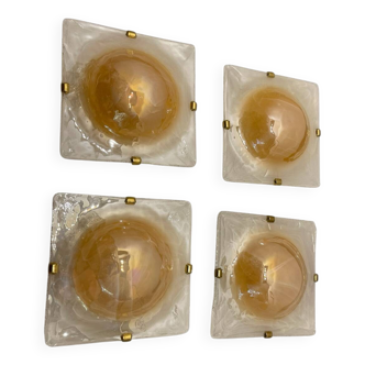 Murano Glass Sconces Set of 4 1980’s