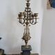 Antique bronze clock signed fireplace