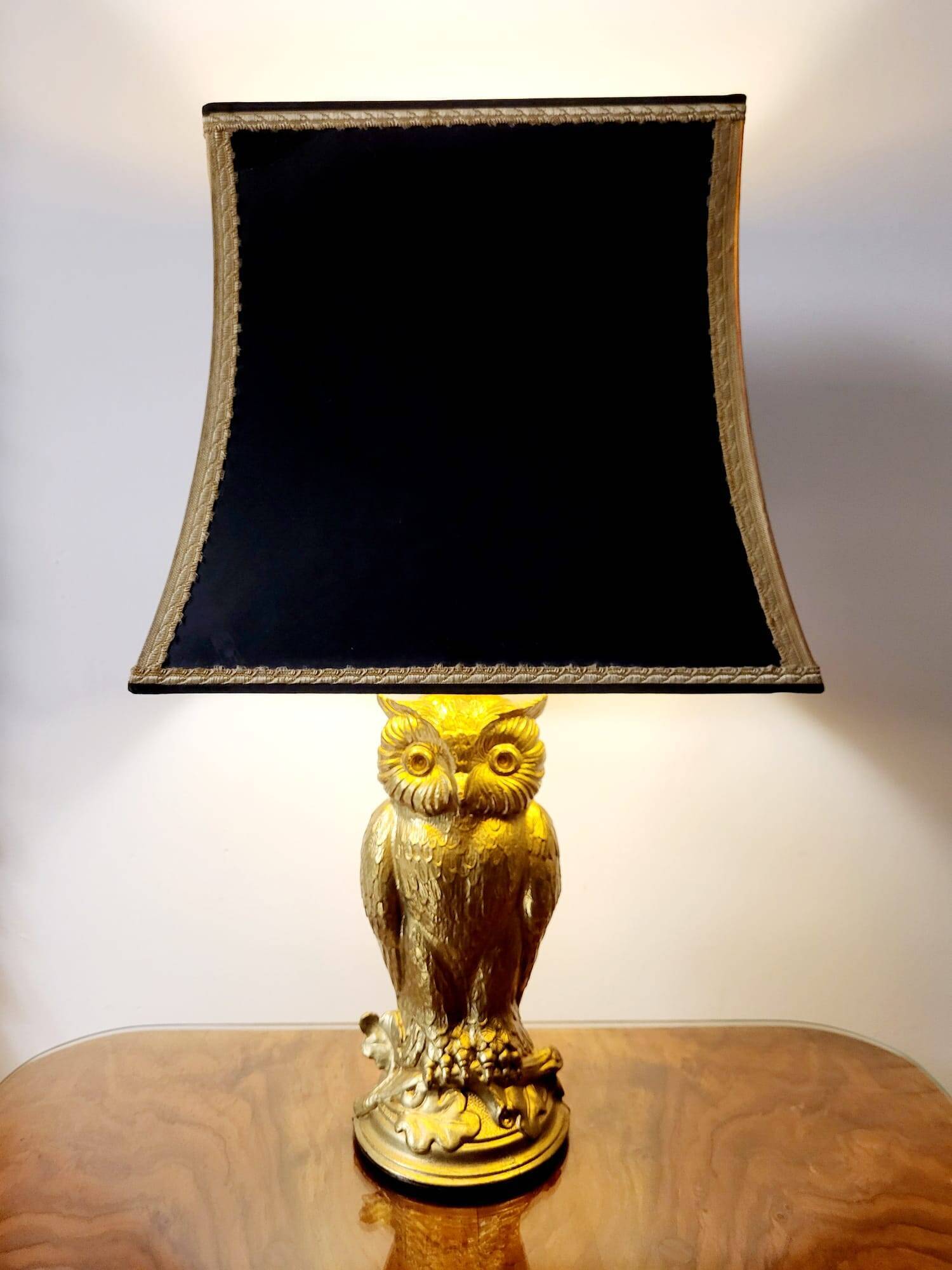 Vintage uilenlamp Deknudt (belgië), L&L WMC – Loevsky & Loevsky, gesigneerd