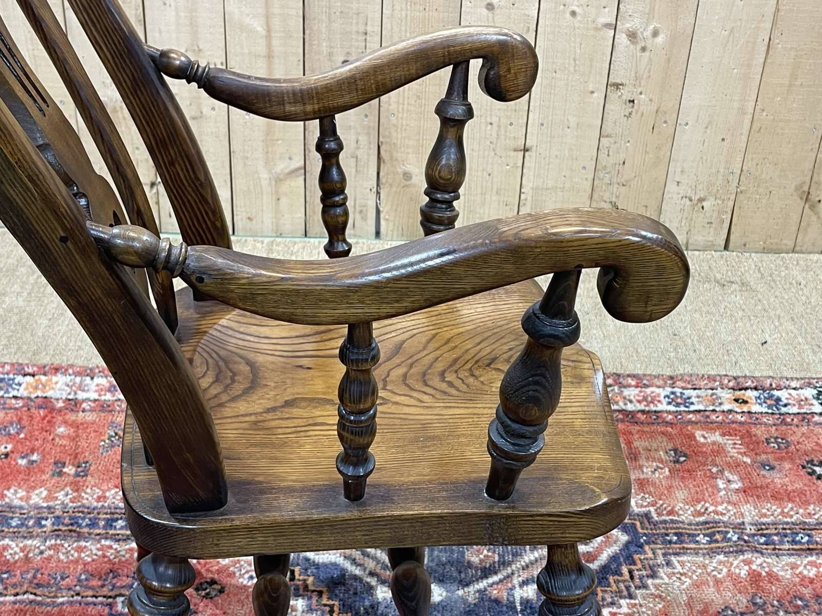 1950s English ash armchair