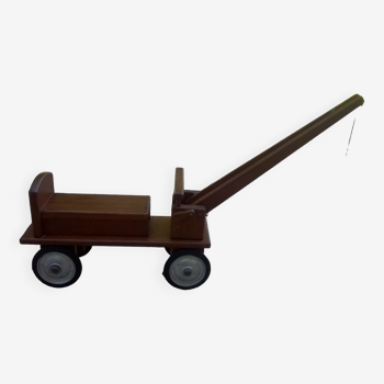 Old toy wooden crane