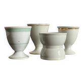 4 coquetiers céramique ancienne
