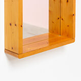 House Regain Rectangular Mirror with Wooden Frame 70s