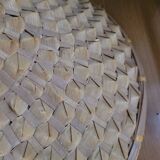 Large Woven Rattan Lampshade 70's