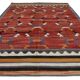 Turkish Wine Red Handmade Wool Kilim Rug, 312x407Cm