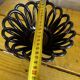 Small Basket - Iridescent Black Braided Ceramic Empty Pocket - 70's German