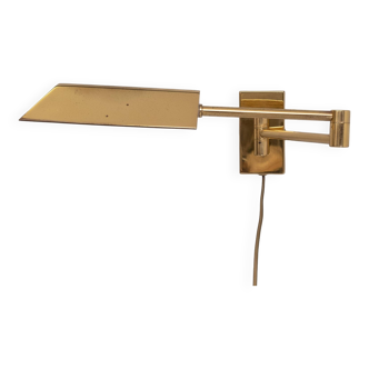 Brass swing arm Wall lamp Germany 1970s