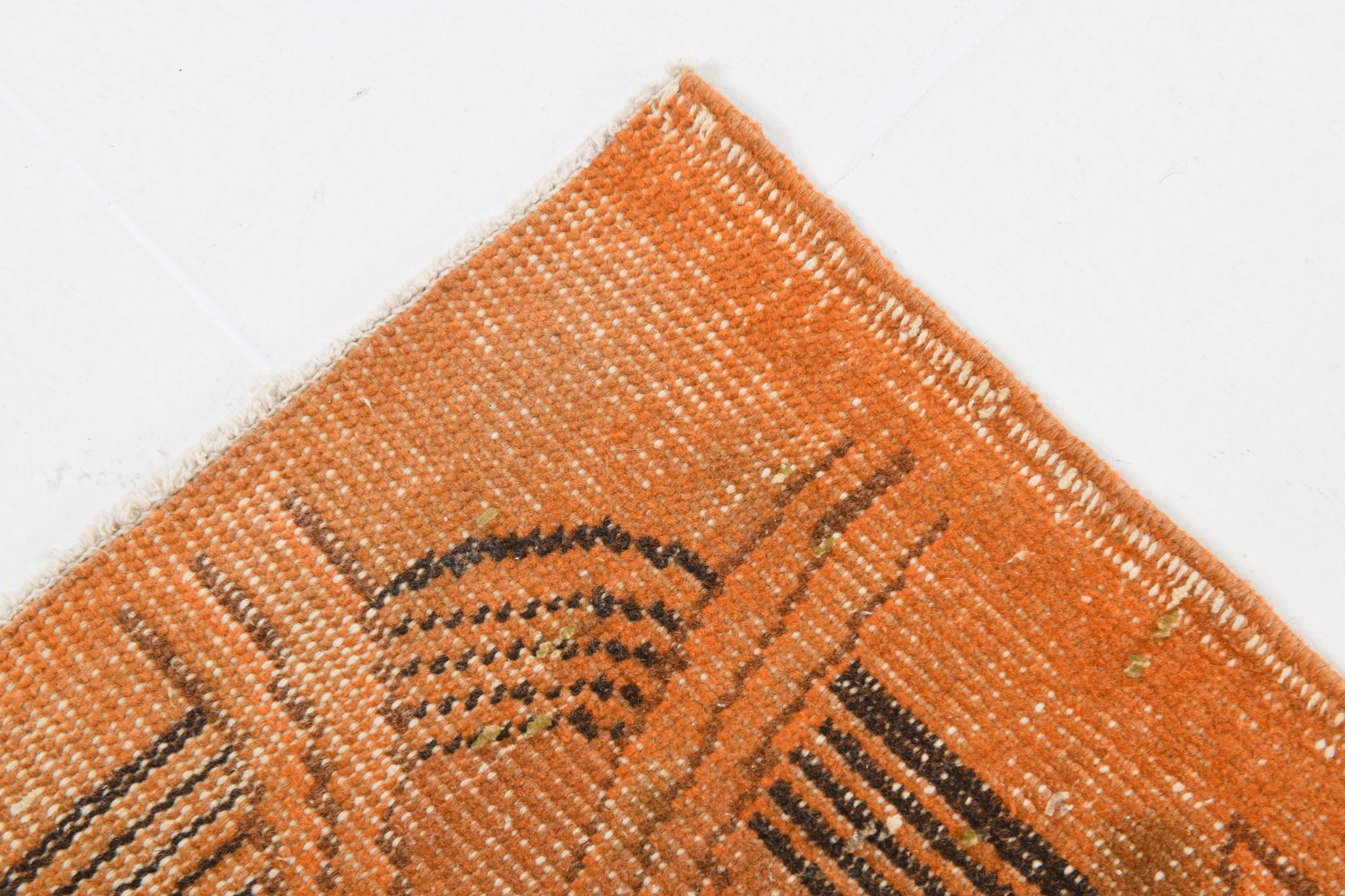 Orange wool turkish rug 299x178cm