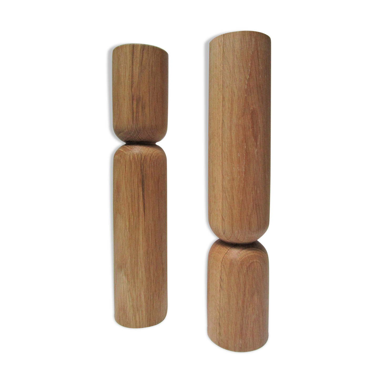 Pair of solid wood candlesticks design