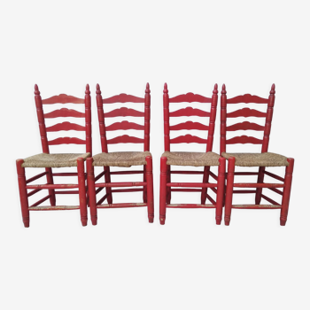 4 straw chairs