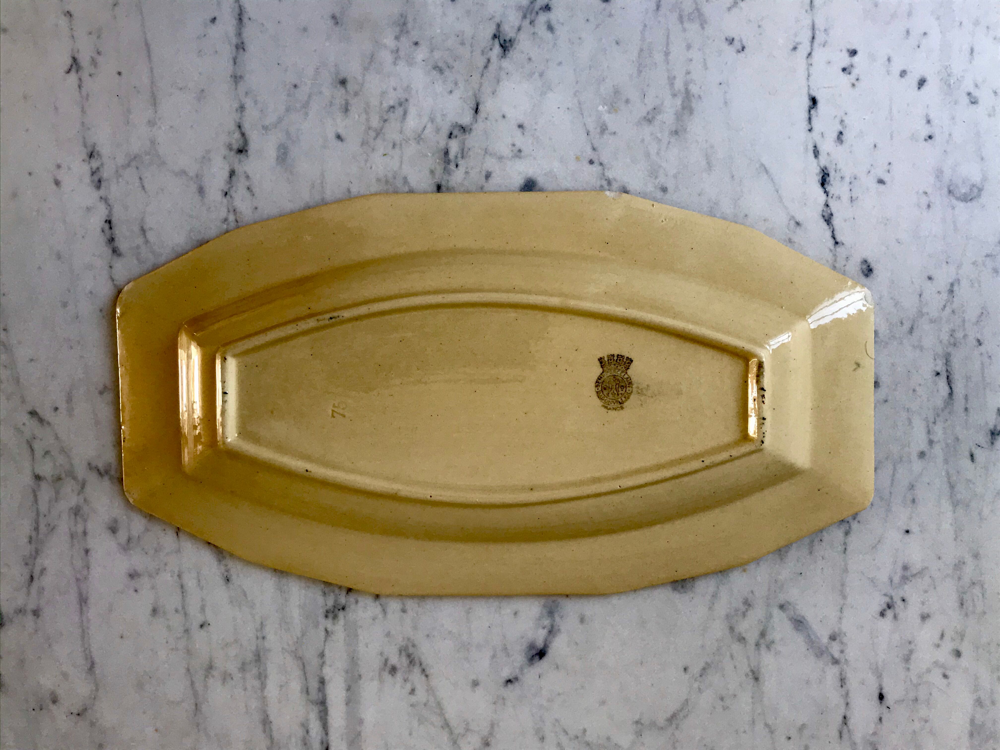 Ravier / small dish badonviller with blue flowers 50s