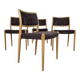 4 chaises de salle à manger vintage en chêne modèle 80 de Niels Møller, danois.