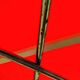 Table "floating" Space age 1970 Red Glass and Dove Tail - 140x80cm