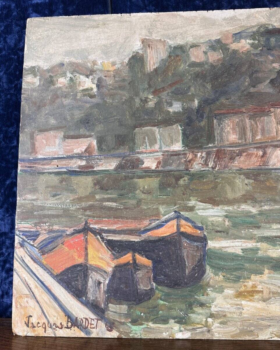 Jacques Bardet: oil painting on panel circa 1940