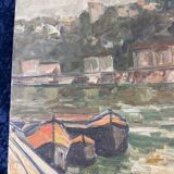 Jacques Bardet: oil painting on panel circa 1940