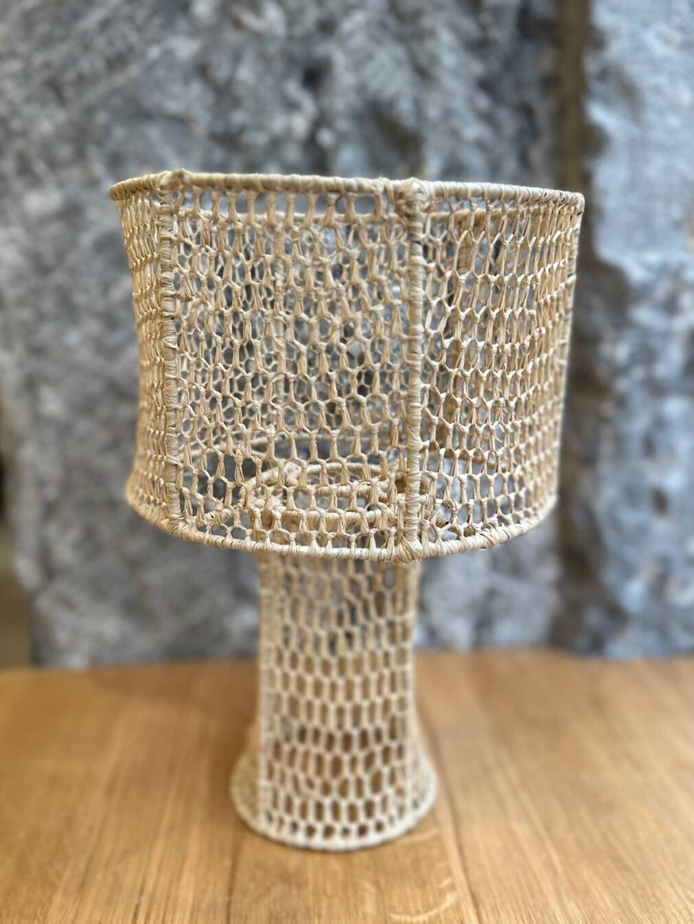 Lampe naturelle en raphia