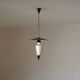 Suspension italienne en laiton et émail noir, attribuée à Stilnovo, années 1950