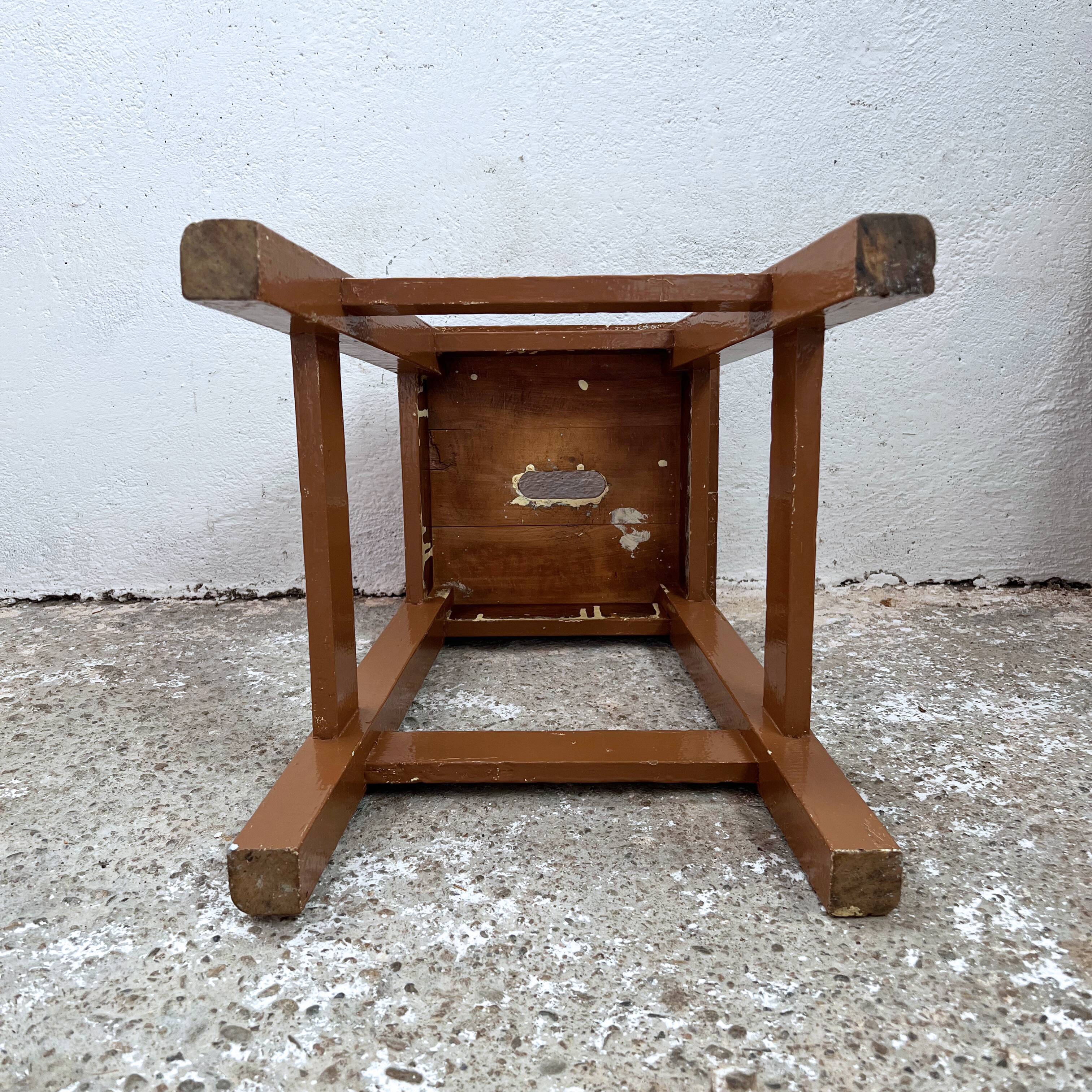 Wood milk chocolate workshop stool