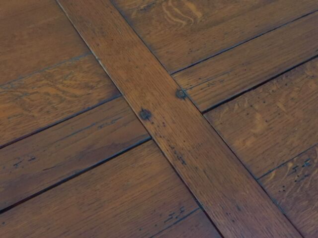 Massive old chene farm table