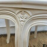 Table basse ronde avec cannage