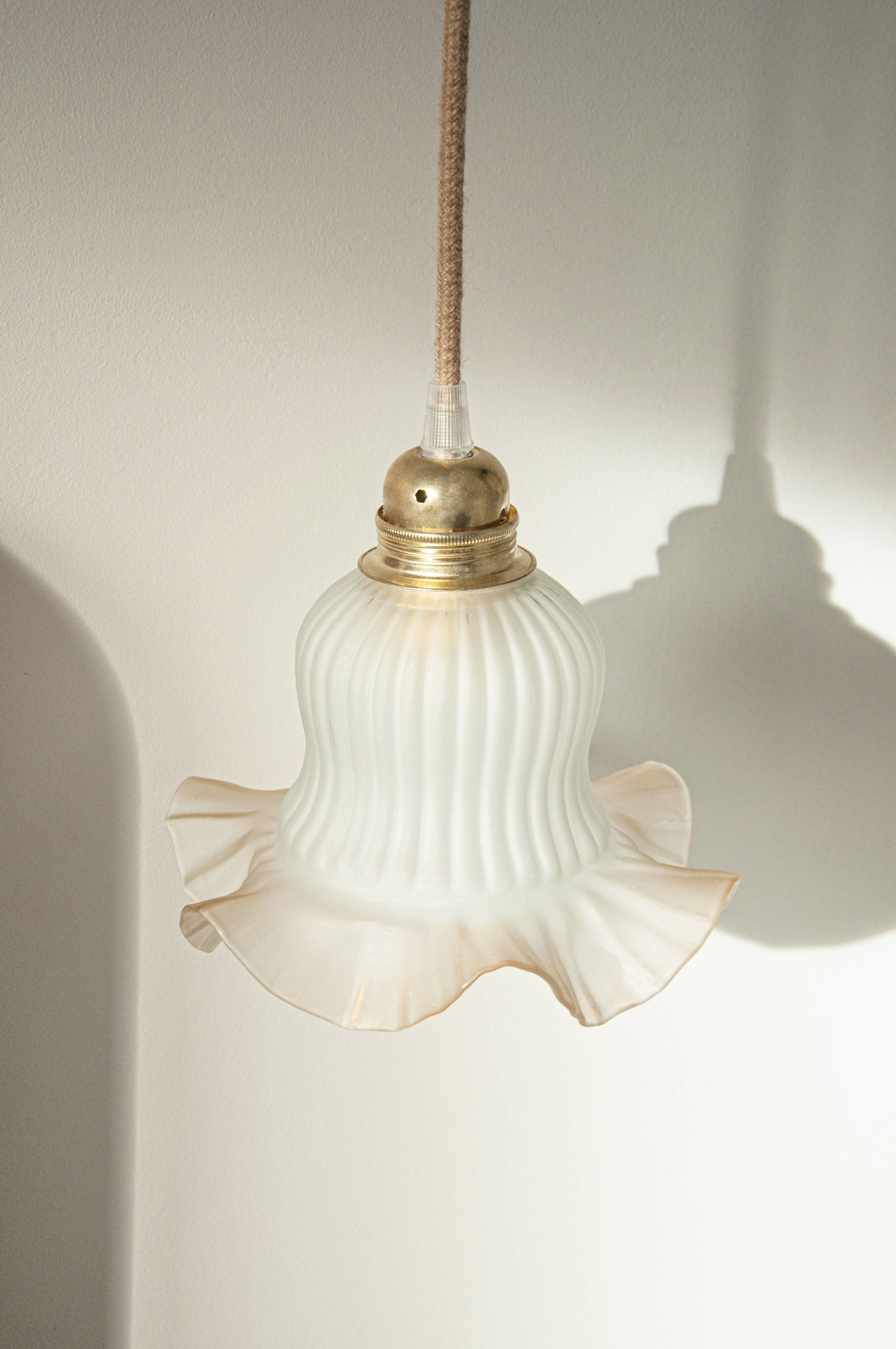 Suspension ou baladeuse tulipe vintage