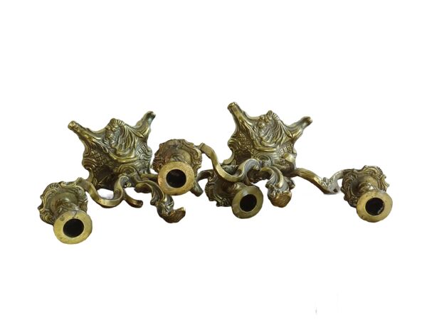 Candélabres anciens en laiton français