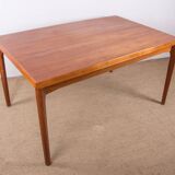 Danish extendable teak dining table by Henning Kjaernulf for Vejle Stole 1960.
