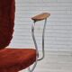 1960s, Danish armchair, original condition, teak wood armrests, chrome steel.