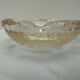Daum Nancy France ashtray apricot color Cristal Bulles