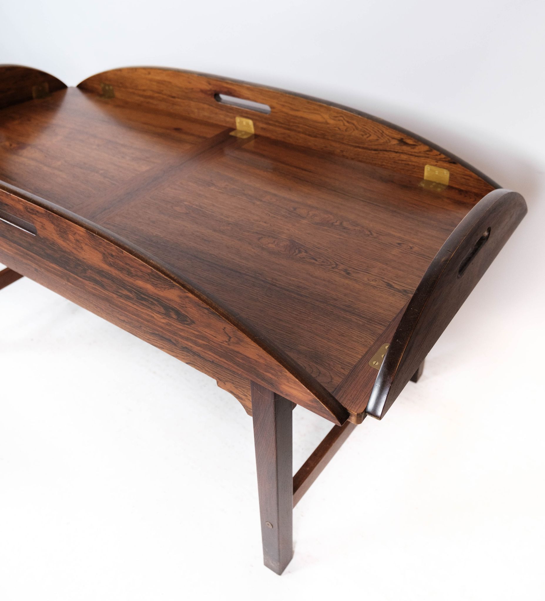 Butler's tray in rosewood of Danish design from the 1960s