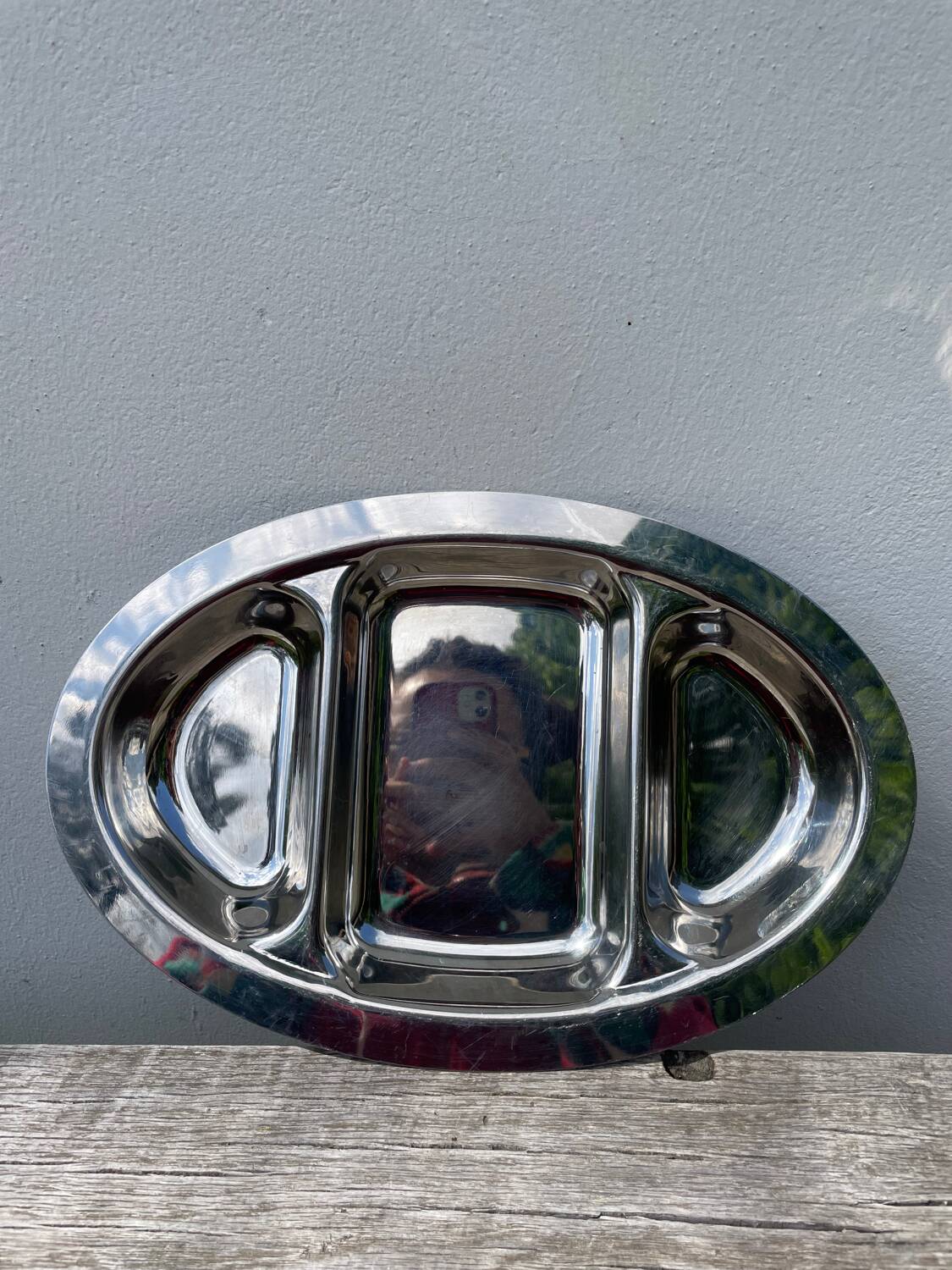 Plat compartimenté en inox Rémy Letang