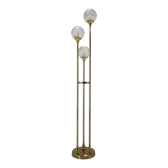 1970's italian metal & glass floor lamp