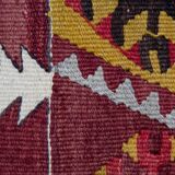 Antique Turkish Runner Rug, Handwoven Traditional Wool Kilim Rug- 140x390cm