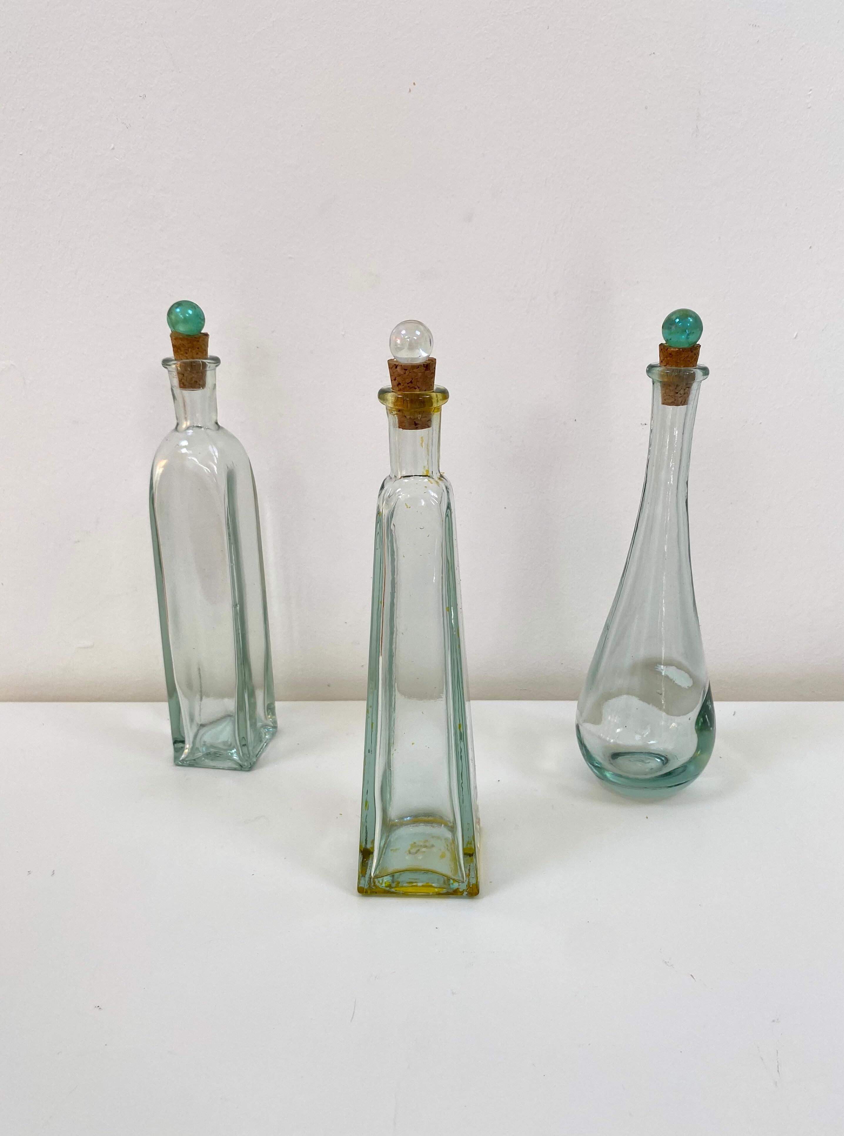 Set of 3 soliflores vase bottles