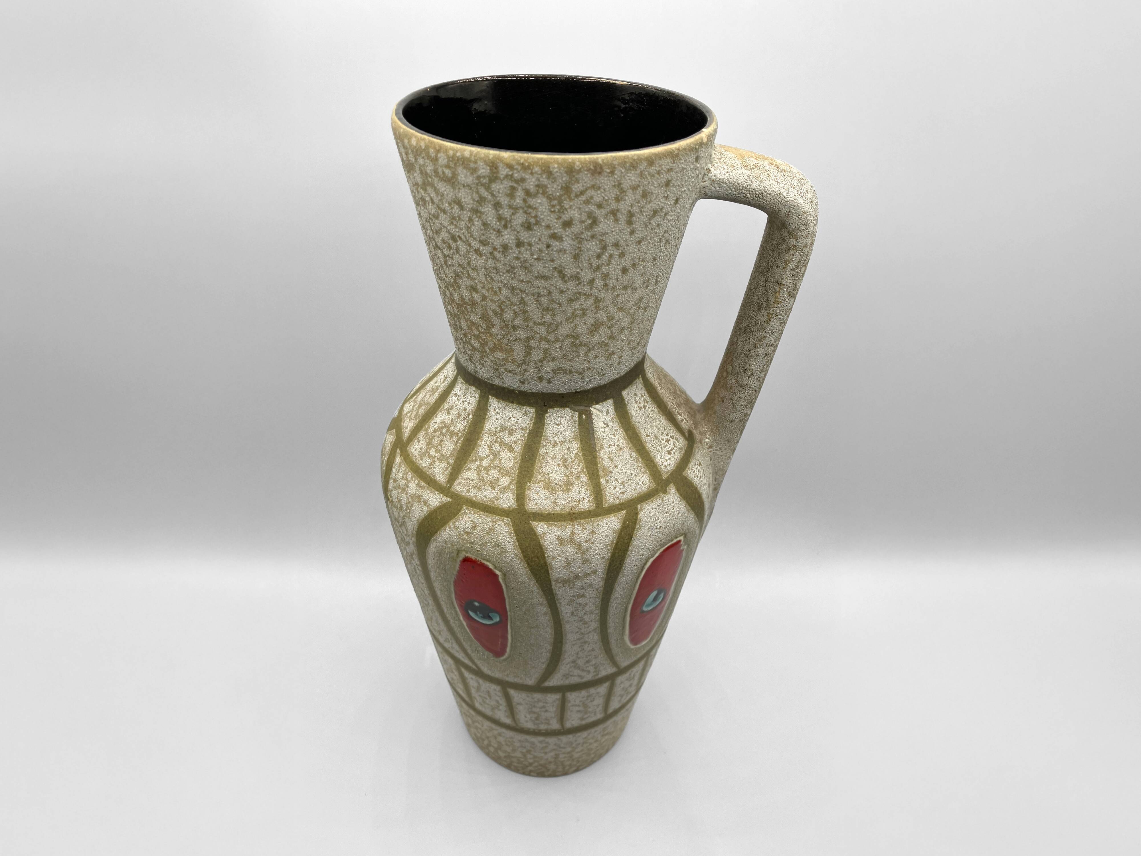 Large vase in matte and glazed ceramic • Manufacture Bay Keramik • W. Germany