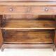 Antique Sideboard In Walnut Veneer, Italy 19th Century