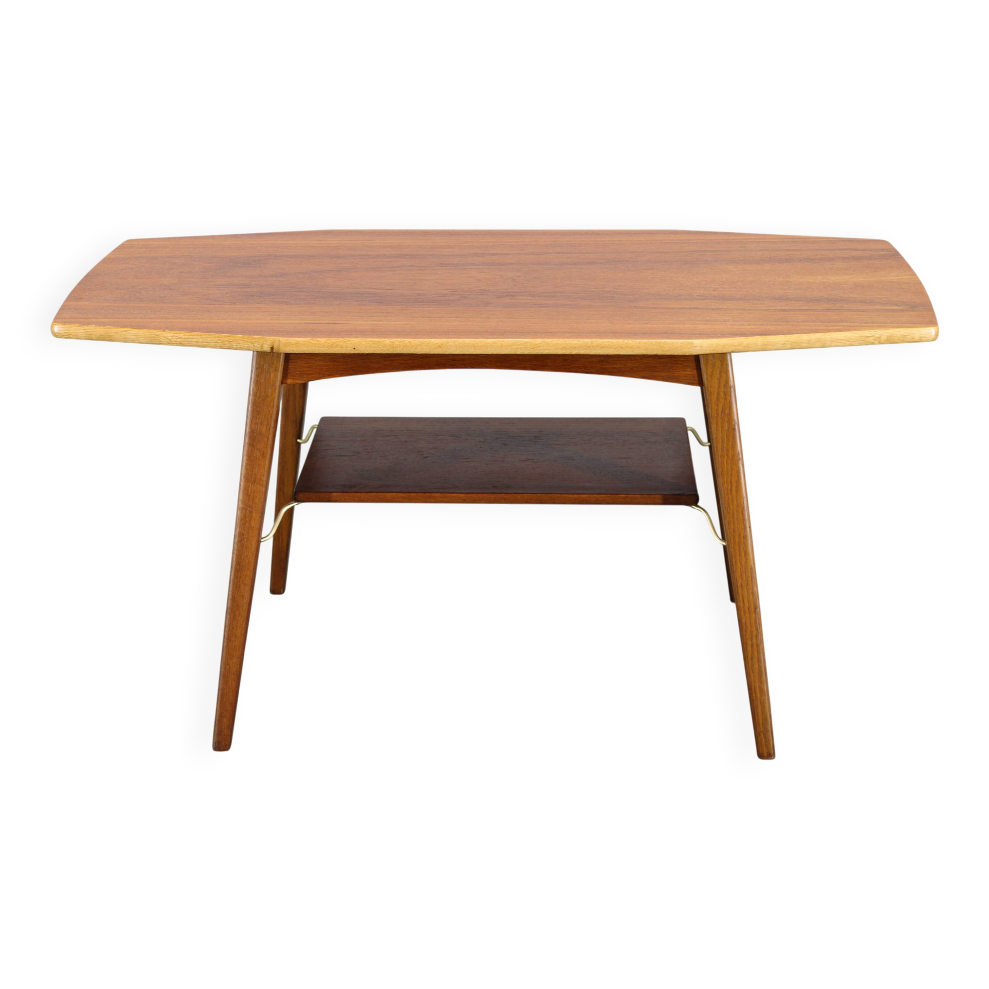 1960s Danish Teak and Oak  Coffee Table