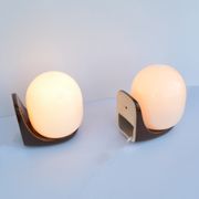 Pair of wall lamps, type Ł-1, designed by K. Łaszkiewicz, W. Kościan, Poland, 1980s
