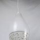 Lunel vintage textured glass pendant light, 1960s French design