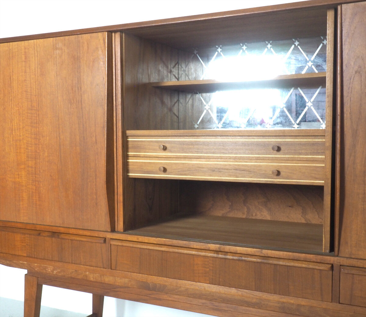 Danish teak sideboard with sliding doors, 1960