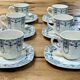 6 cups and saucers in Gien earthenware with Mascaron decoration from the early 20th century.