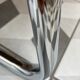 Office chair sled chrome and tweed