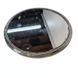 Silver-plated mirror tray centrepiece from the mid-20th century, 30 cm.