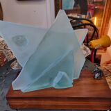 Sandblasted glass lamp for Cardin: exquisite volume