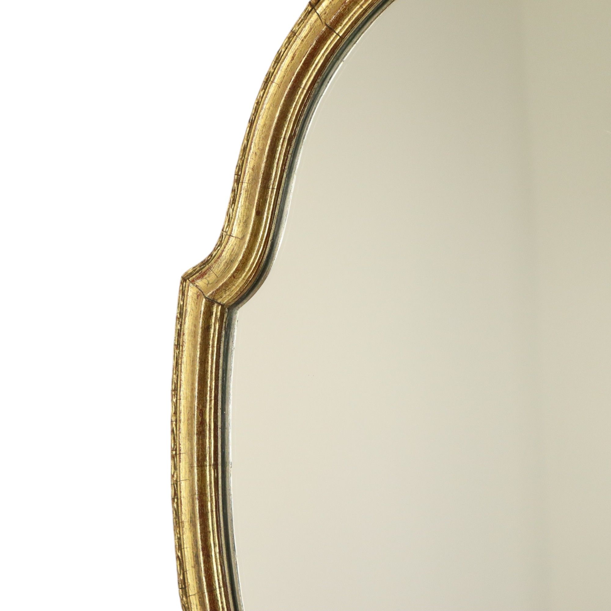 Deknudt Mirror with Bow Gold Leaf Gilded Wood Classic 69cm