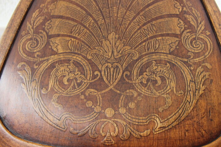 Mundus 42 pyrograved bistro chair