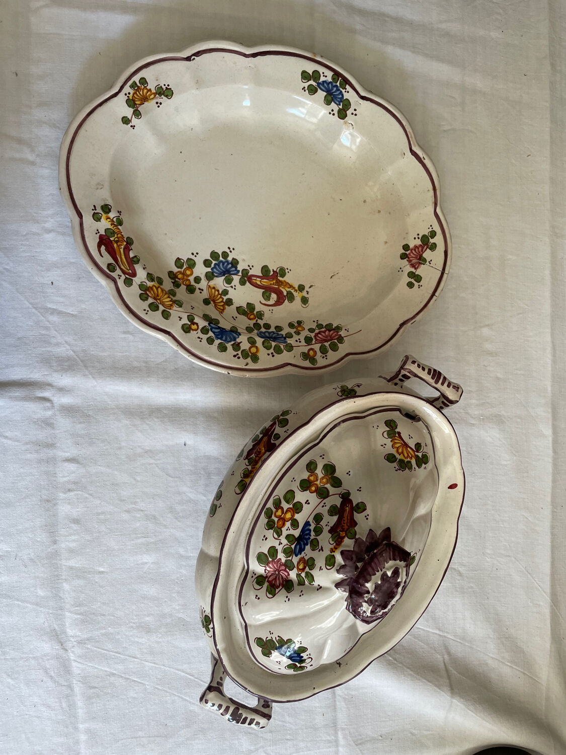 Légumier soupière en faïence